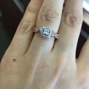 Rose gold diamond engagement ring